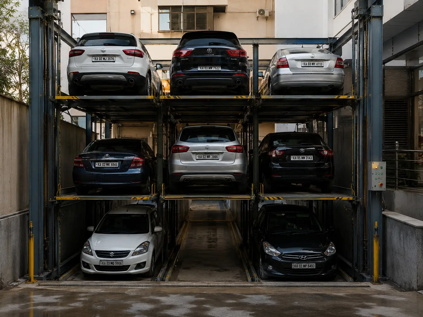 3 Level Puzzle Parking System (-1 & +2)