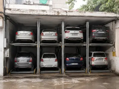 Combination of 2 & 3 Level Puzzle Parking System