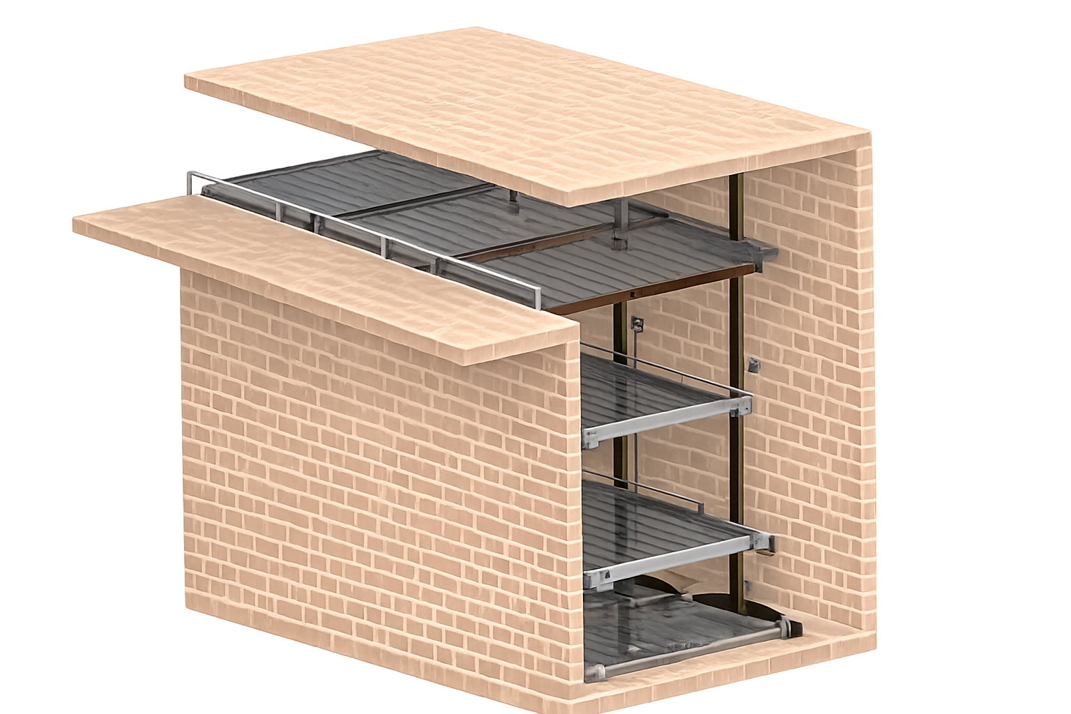 Combination of 2 & 3 Level Puzzle Parking System Platform