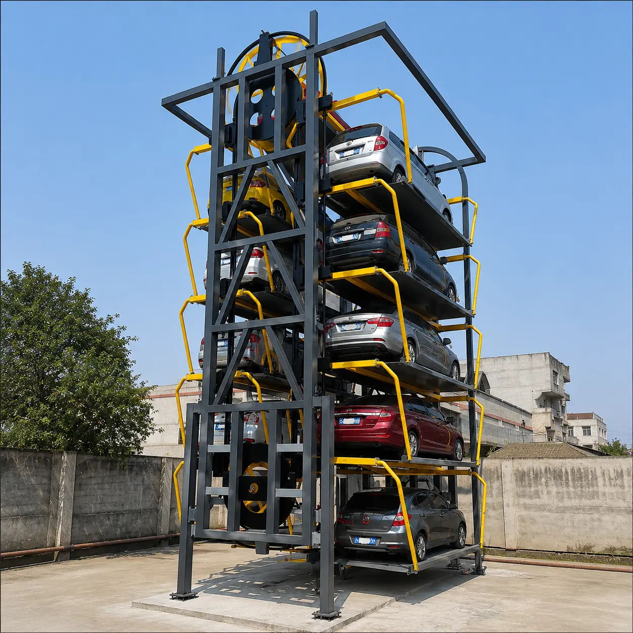 Mini Rotary 16 Cars Sedan Parking System